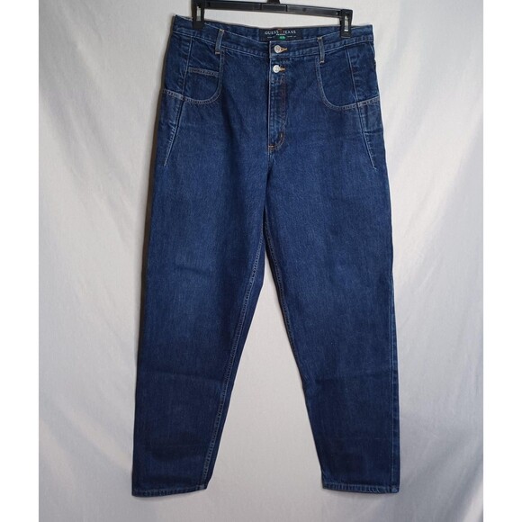 Vintage Guess Jeans Pascal Mens 36x32 Blue Denim Loose Fit Tapered Leg 90s USA - Picture 1 of 16